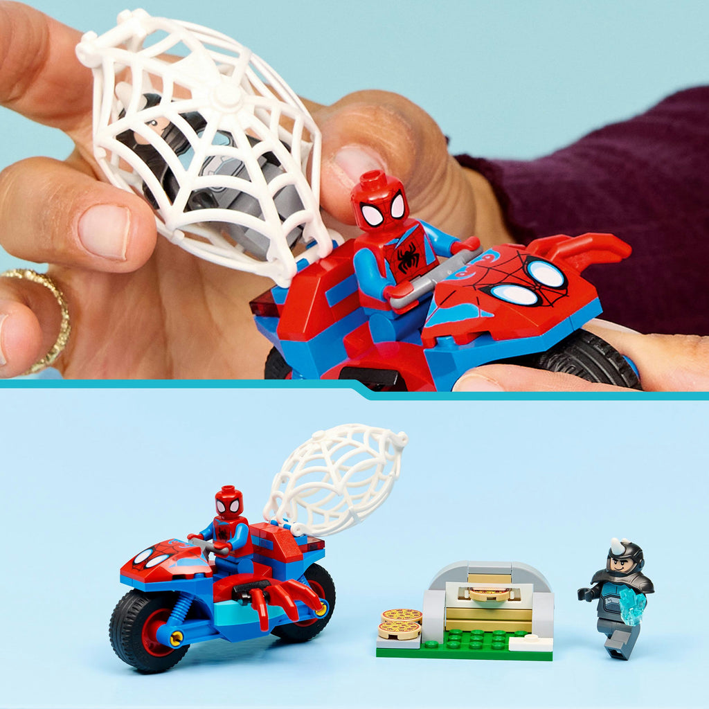 LEGO Marvel 11206 Spiderman auf seinem Fahrrad gegen Rhino