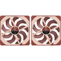 Noctua nf-a14x25 g2 pwm sx2-pp case fans (bruin beige, 2 stuks, 140 x 140 x 25 mm)