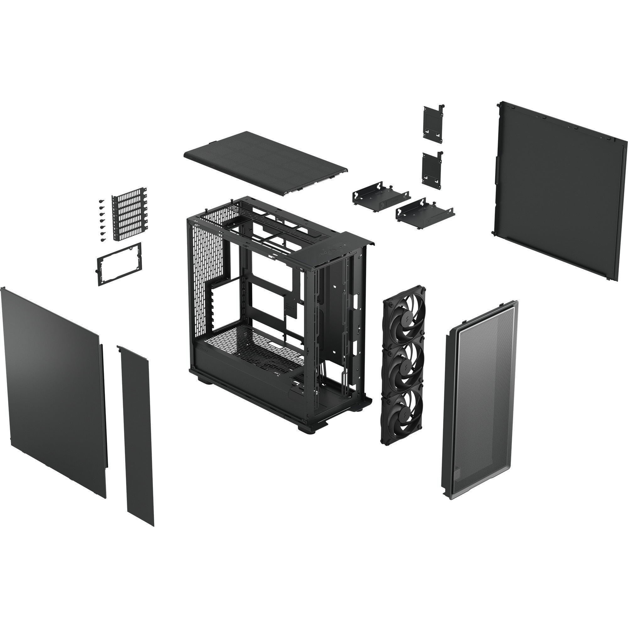 Fractal design epoch xl solid midi tower behuizing (zwart | 2x usb-a | 1x usb-c)