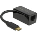 Delock superspeed usb-c (usb 3.1 gen 1) male > gigabit lan 10 100 1000 mbps compact adapter (zwart, 0,135 meter)
