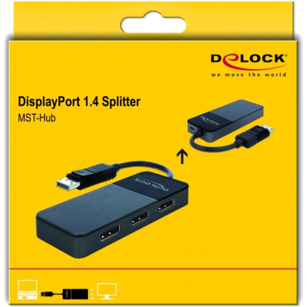 DeLOCK DisplayPort 1.4 Eingang > 3x DisplayPort Ausgang