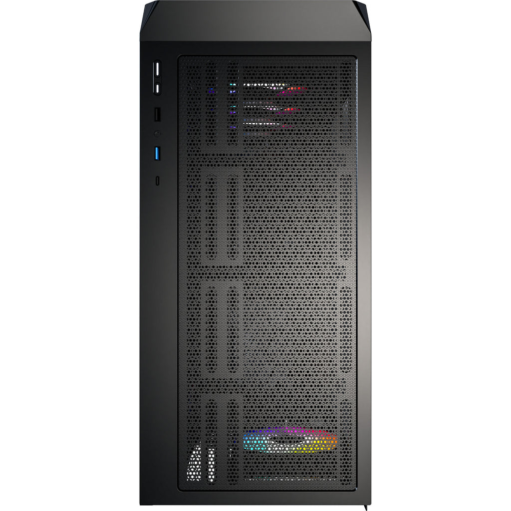 Montech x5 midi tower behuizing (zwart | 2x usb-a | 1x usb-c | tempered glass)
