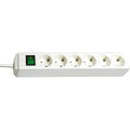 Brennenstuhl eco-line met schakelaar 6-voudig wit 3 m h05vv-f 3g1,5