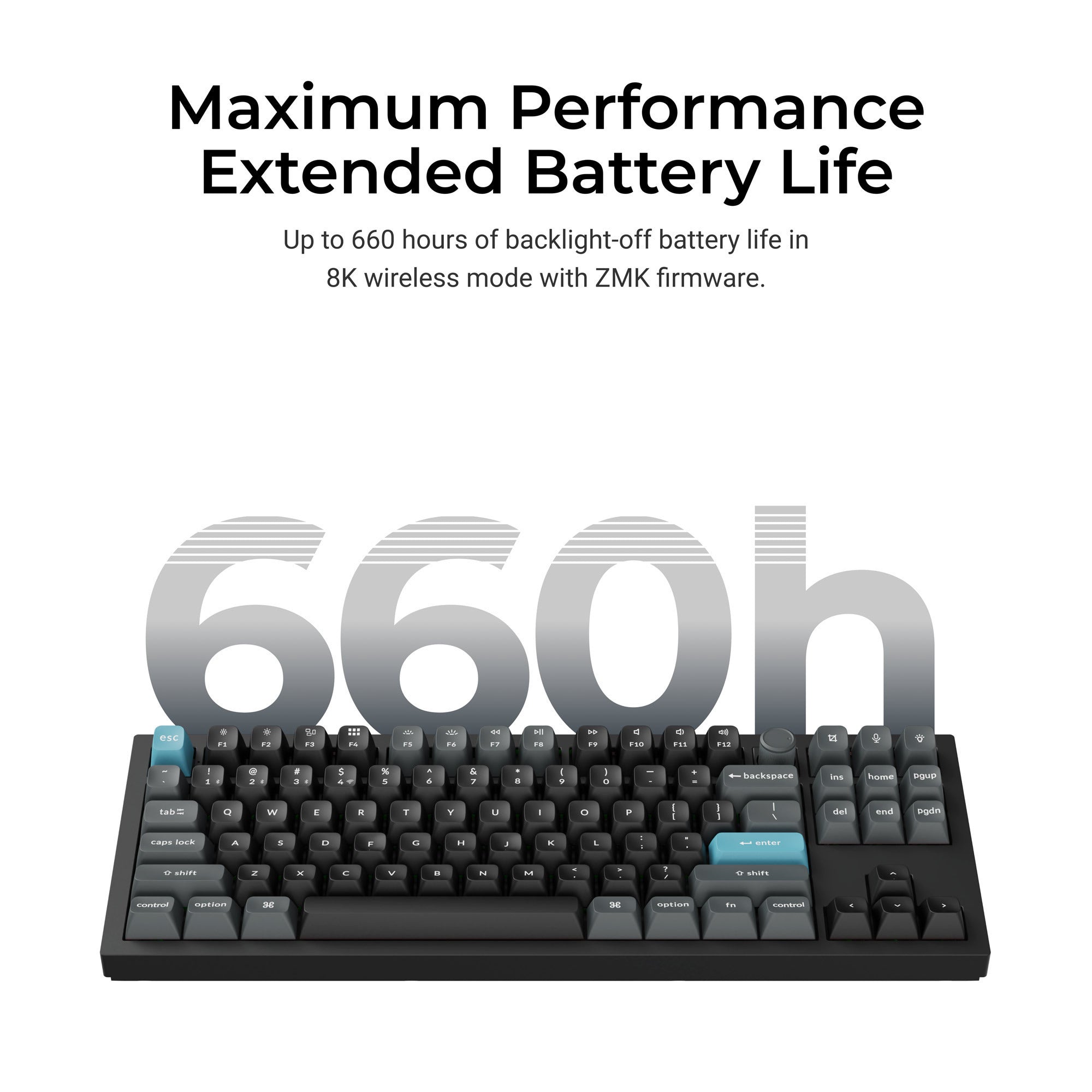Keychron q3 ultra-m4 8k wireless custom mechanical keyboard (zwart, us lay-out (qwerty), silk pom banana, 80% (tkl), rgb, hot swap, 8k, 2.4 ghz | bluetooth 5.2 | usb-c)
