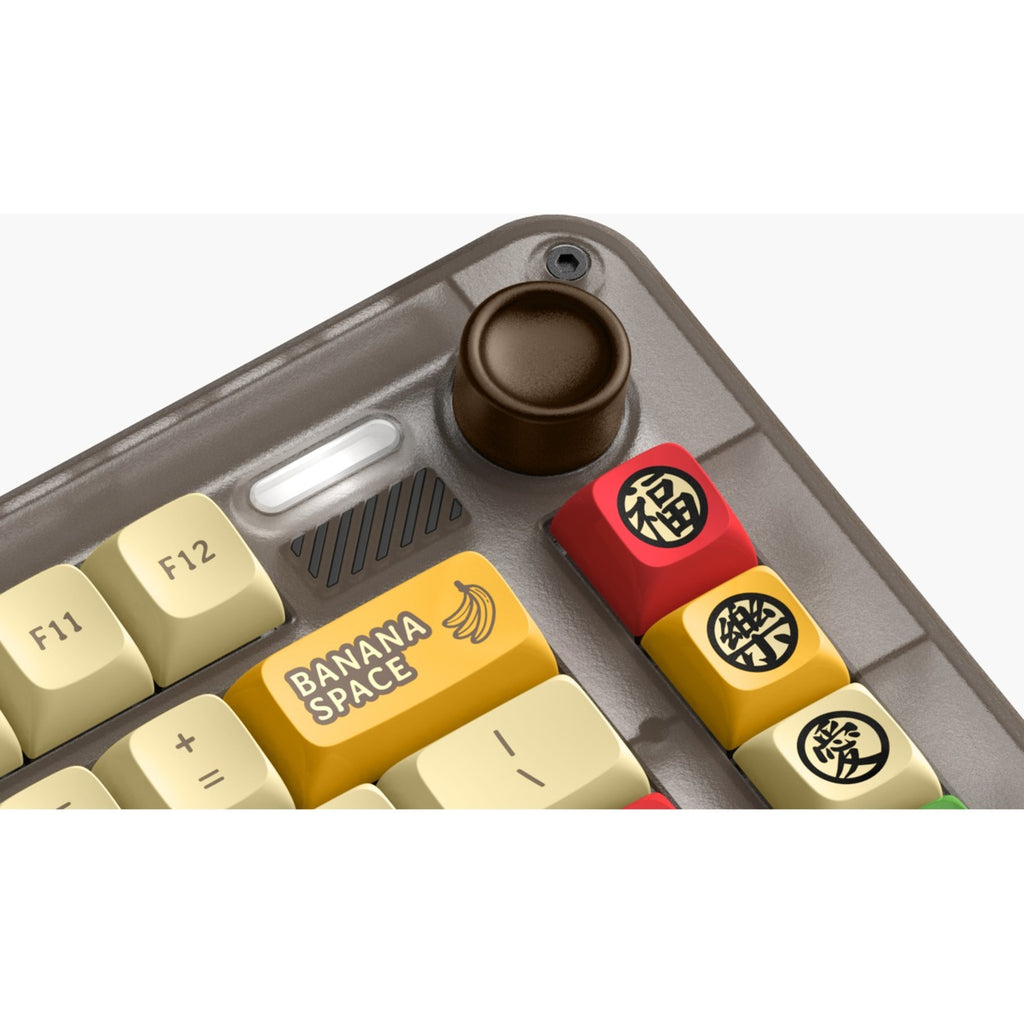 Iqunix zx75 happy ape wireless mechanical keyboard (bruin, us lay-out (qwerty), ttc holy panda, 75%, rgb leds, hot-swappable, double-shot pbt, 2.4ghz | bluetooth 5.1 | usb-c)