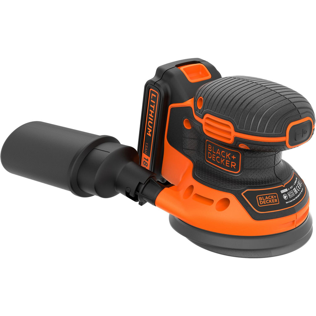 Black+decker 18v schroefklopboormachine + 18v excentrische schuurmachine bundel (zwart oranje)