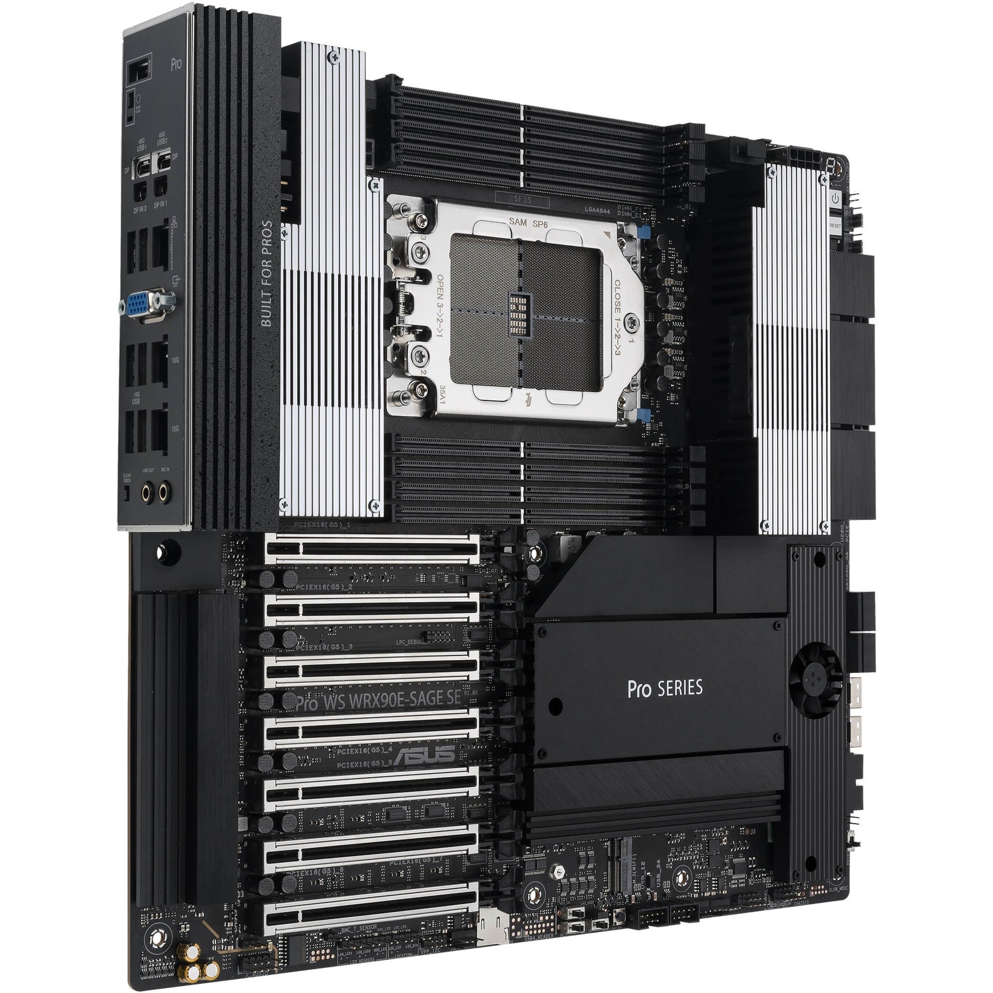 Asus pro ws wrx90e-sage se socket str5 moederbord (raid, 2x 10gb-lan, eeb)