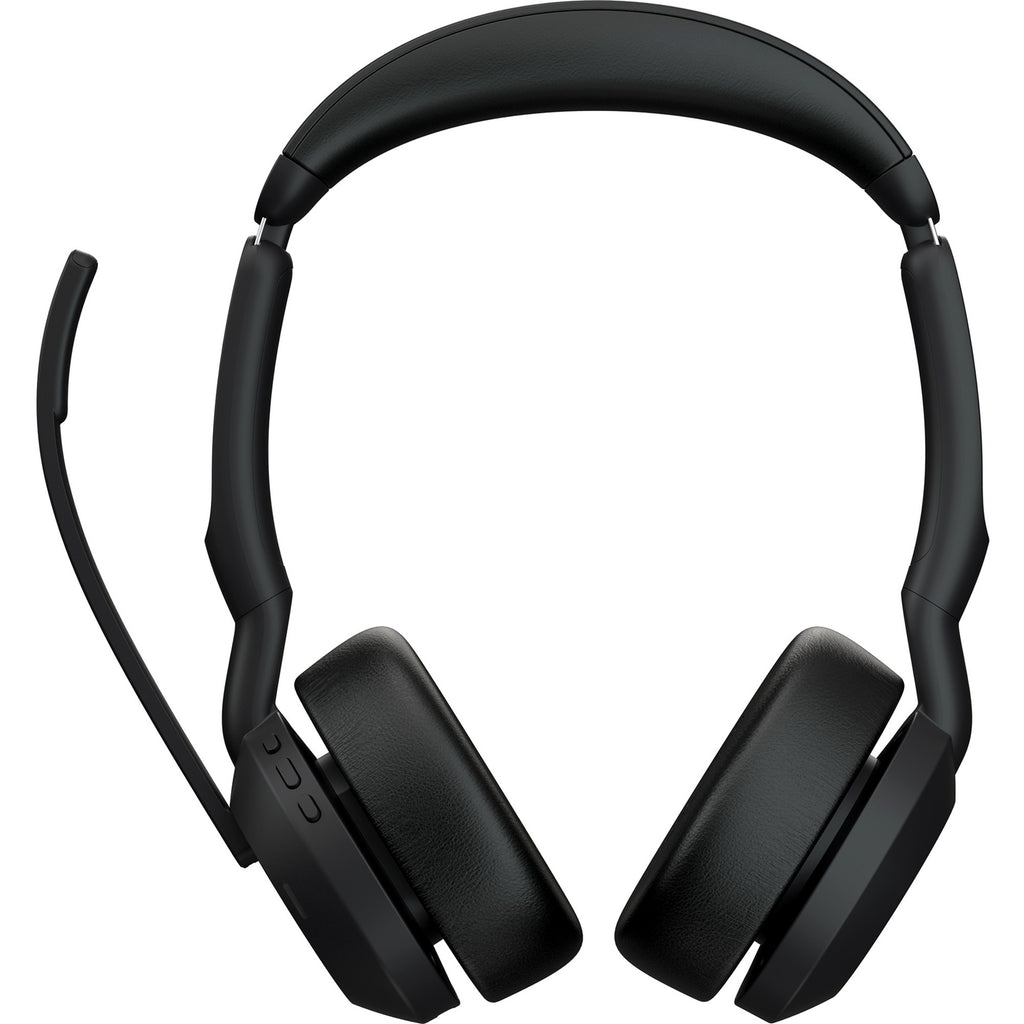 Jabra evolve2 55, uc on-ear headset (zwart, stereo, usb-a, link380a, gecertificeerd voor google meet en zoom)
