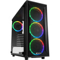 Sharkoon tg4m rgb midi tower behuizing (zwart | 2x usb-a | rgb | tempered glass)