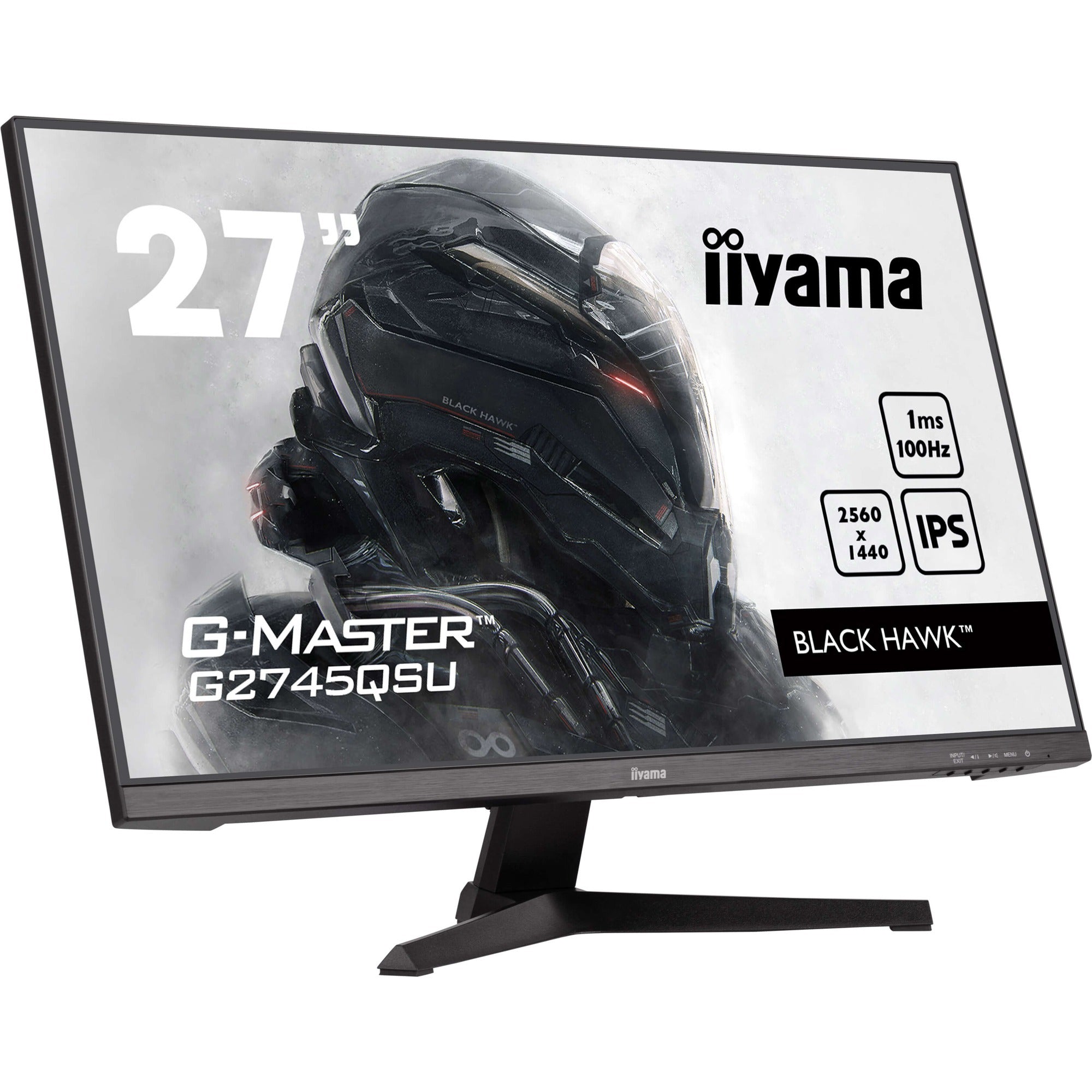 Iiyama g-master black hawk g2745qsu-b2 27 gaming monitor (zwart, hdmi, displayport, 2x usb-a, usb-b)