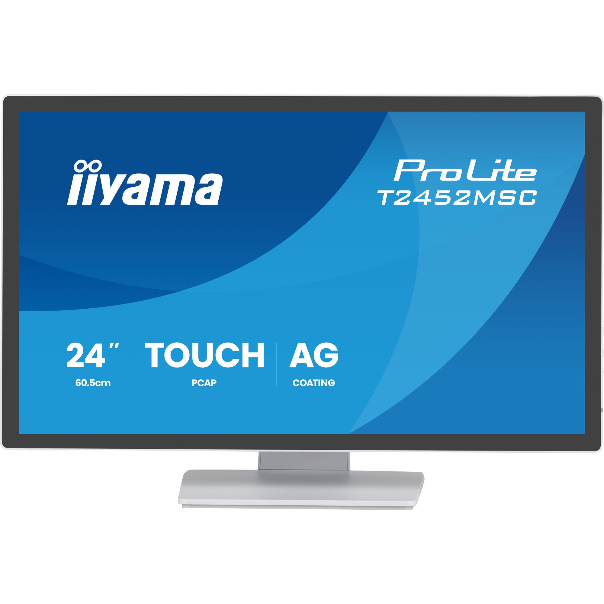 Iiyama prolite t2452msc-w1ag 24 touchscreen monitor (wit, 100 hz, touch, hdmi, displayport, usb, audio)
