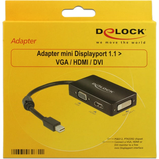 DeLOCK Mini DisplayPort mit VGA/HDMI/DVI-Adapter