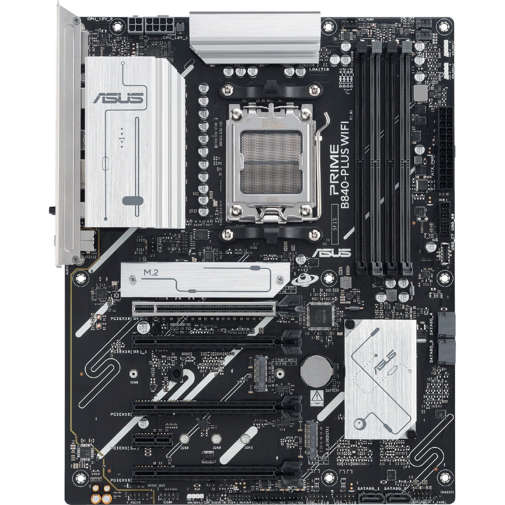 Asus prime b840-plus wifi socket am5 moederbord (raid, 2.5 gbe-lan, wi-fi 6e, bt, sound, atx)