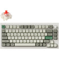 Keychron q1 max-p1 rgb mechanisch toetsenbord (wit, us lay-out (qwerty), gateron jupiter red, 75%, rgb leds, ksa double-shot pbt, hot swap, knob, 2.4ghz | bluetooth 5.1 | usb-c)