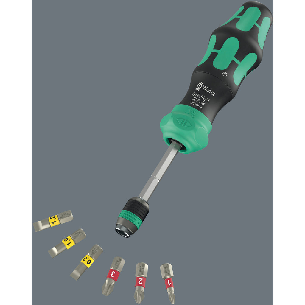 Wera kraftform kompakt 20 ra-r, 6‑delig bitset (zwart groen)