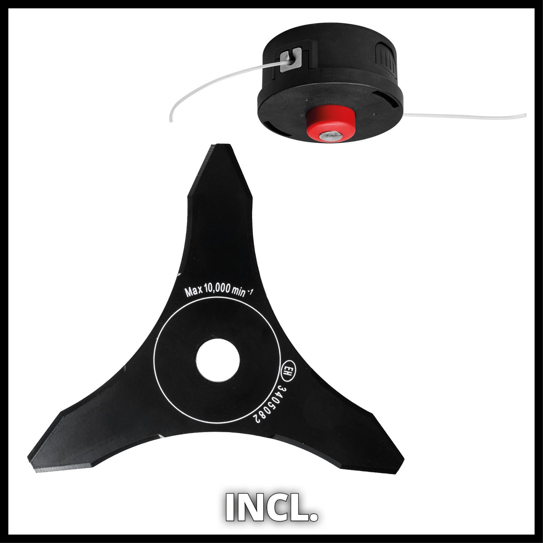 Einhell gp-bc 36 430 li bl-solo accu bosmaaier (rood zwart, accu en oplader niet inbegrepen)