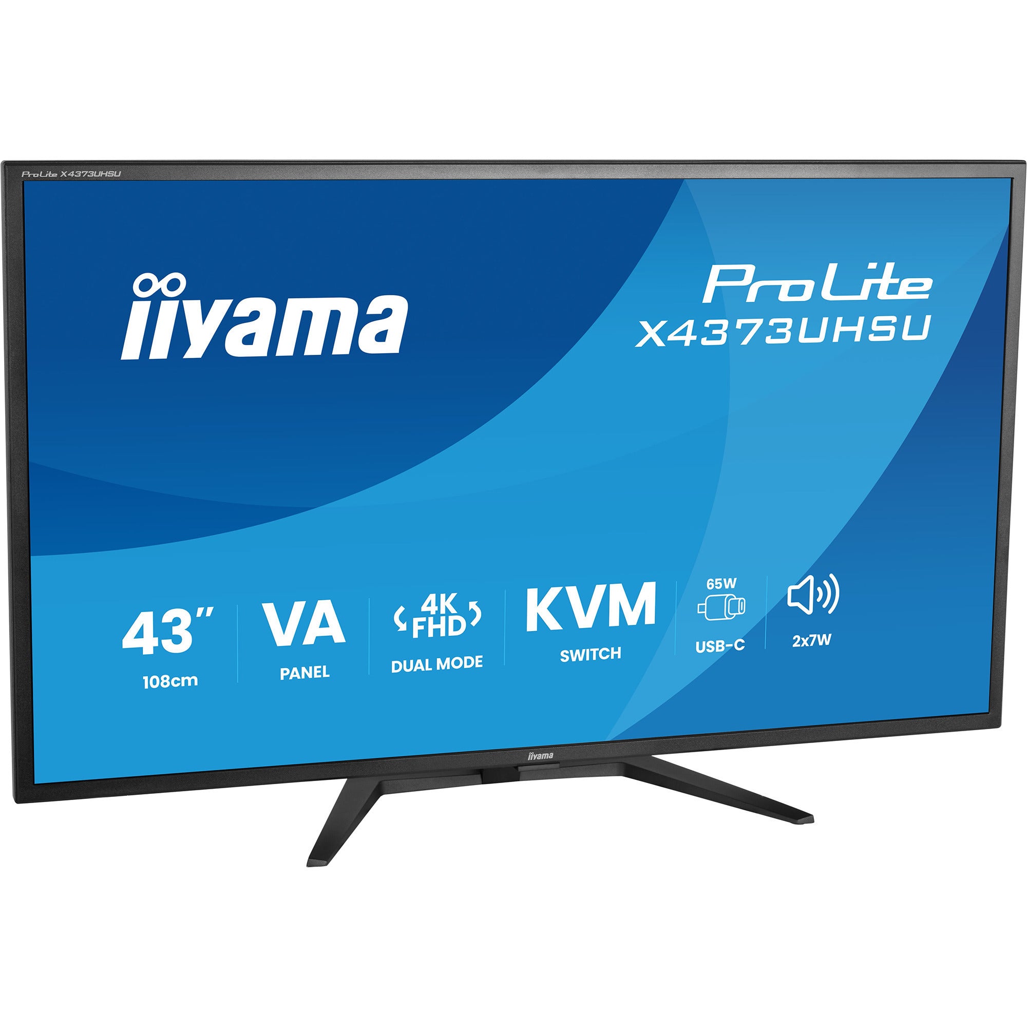 Iiyama prolite x4373uhsu-b2 42.5 4k uhd monitor (zwart (mat), hdmi, displayport, usb-c)