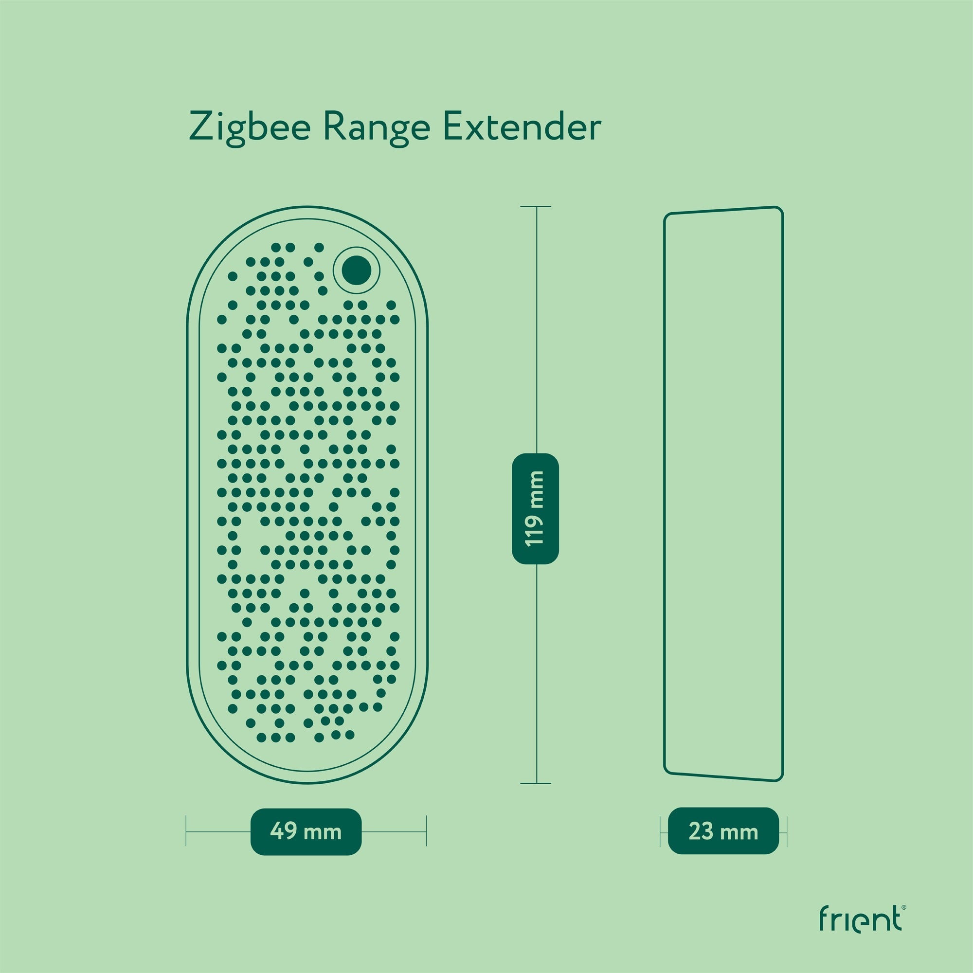 Frient zigbee range extender eu mesh access point (wit, zigbee 3.0)