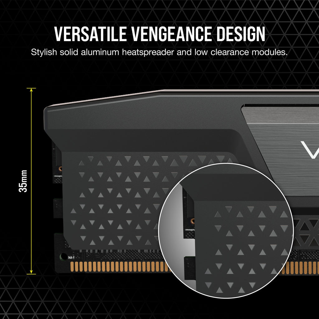 Corsair vengeance 16 gb ddr5-5200 (2x 8 gb) werkgeheugen (zwart, cmk16gx5m2b5200c40, xmp 3.0)