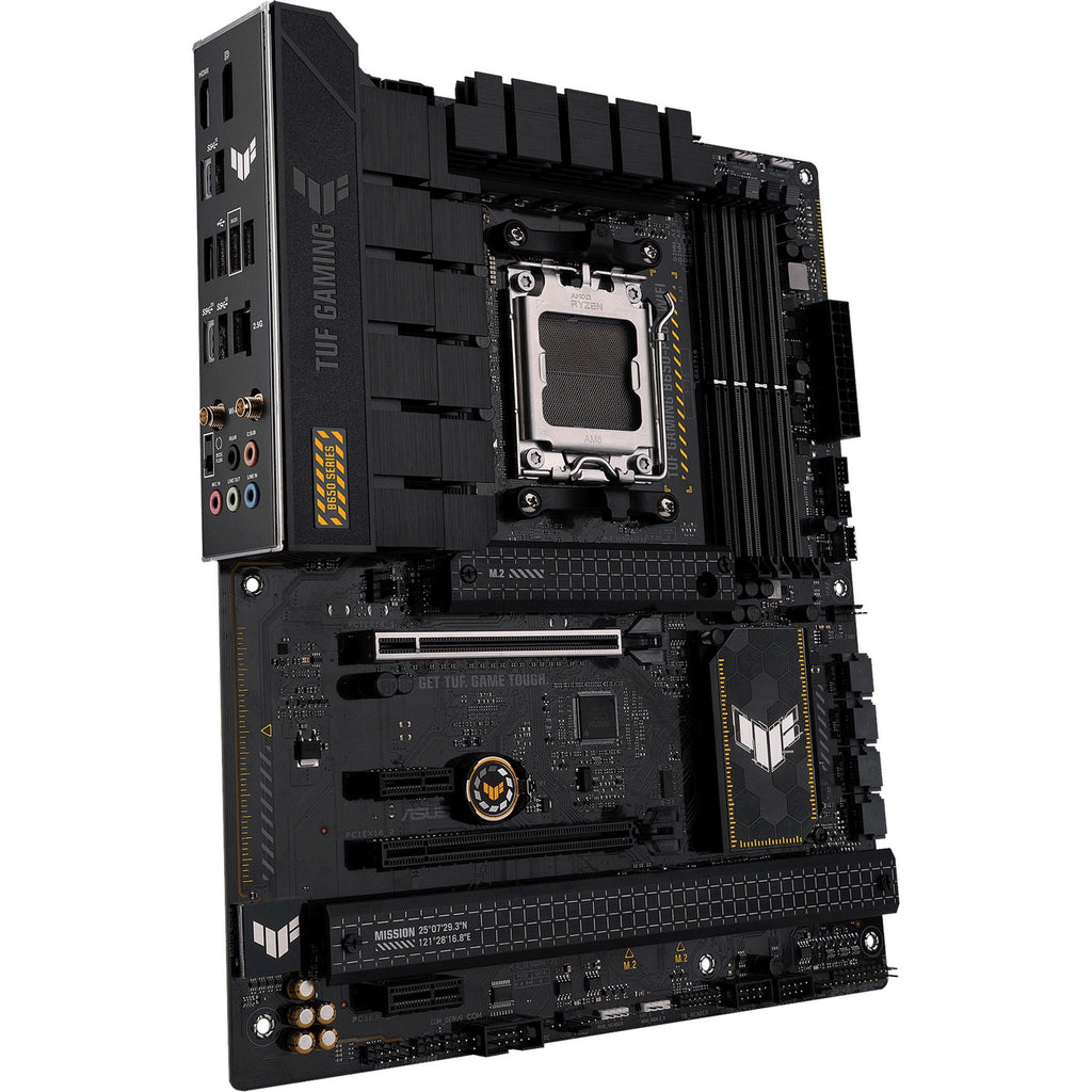 Asus tuf gaming b650-plus wifi socket am5 moederbord (zwart lichtoranje, raid, 2.5gb-lan, wi-fi 6, bt 5.2, sound, atx)