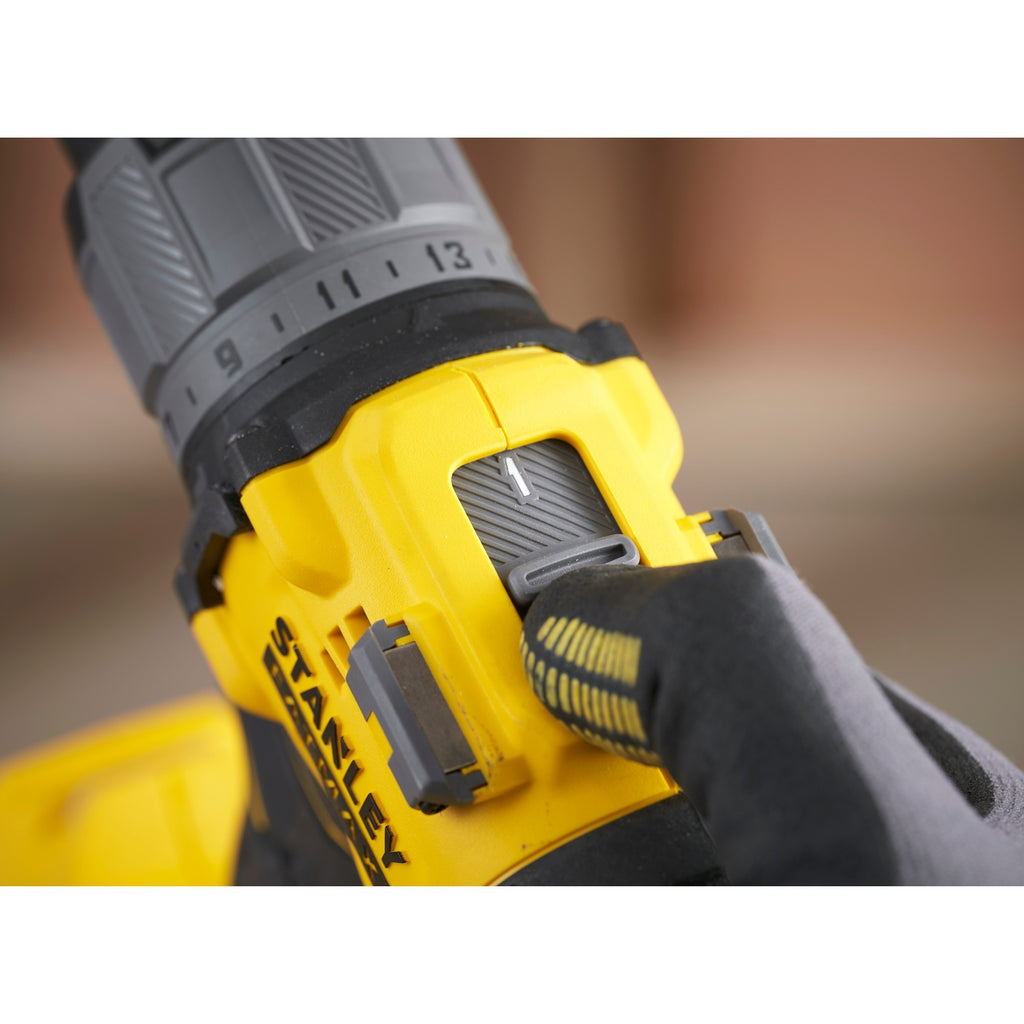 Stanley fatmax v20 18v borstelloze schroefklopboormachine (geel zwart, accu en oplader niet inbegrepen)