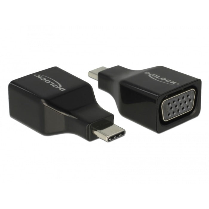 Delock usb-c naar vga (dp alt mode) adapter (zwart)