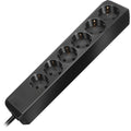 Brennenstuhl eco-line 6-voudig zwart 1,5m h05vv-f 3g1,5