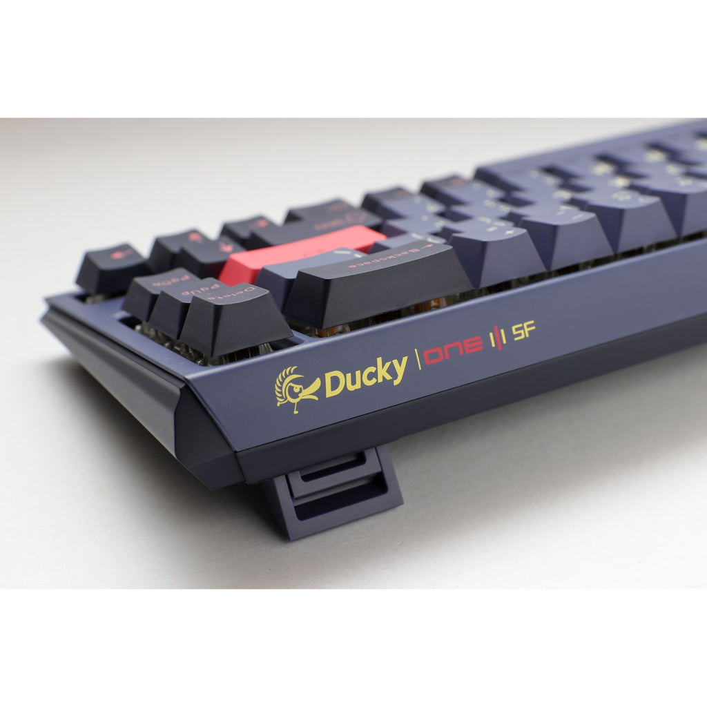 Ducky one 3 cosmic blue sf rgb mechanisch toetsenbord (donkerblauw, us lay-out (qwerty), cherry mx brown, 65%, rgb leds, double-shot pbt, hot-swappable, quack mechanics)
