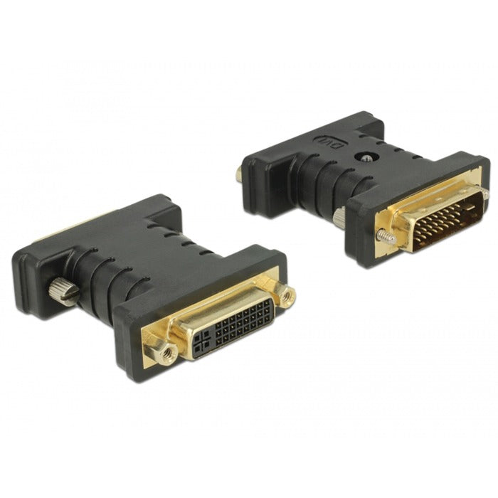 Delock dvi 24+1 male naar dvi 24+5 female adapter (zwart)