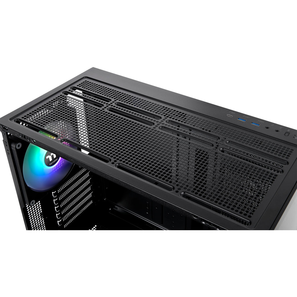 Thermaltake view 270 tg argb midi tower behuizing (zwart | 2x usb-a | 1x usb-c | rgb | tempered glass)