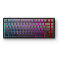 Mchose g75 pro tri-mode gasket structuur mechanisch gaming toetsenbord (zwart, us lay-out (qwerty), ktt cabbage tofu v2, 75%, rgb, hot swap, pbt double-shot, 2.4 ghz | usb-c | bluetooth)