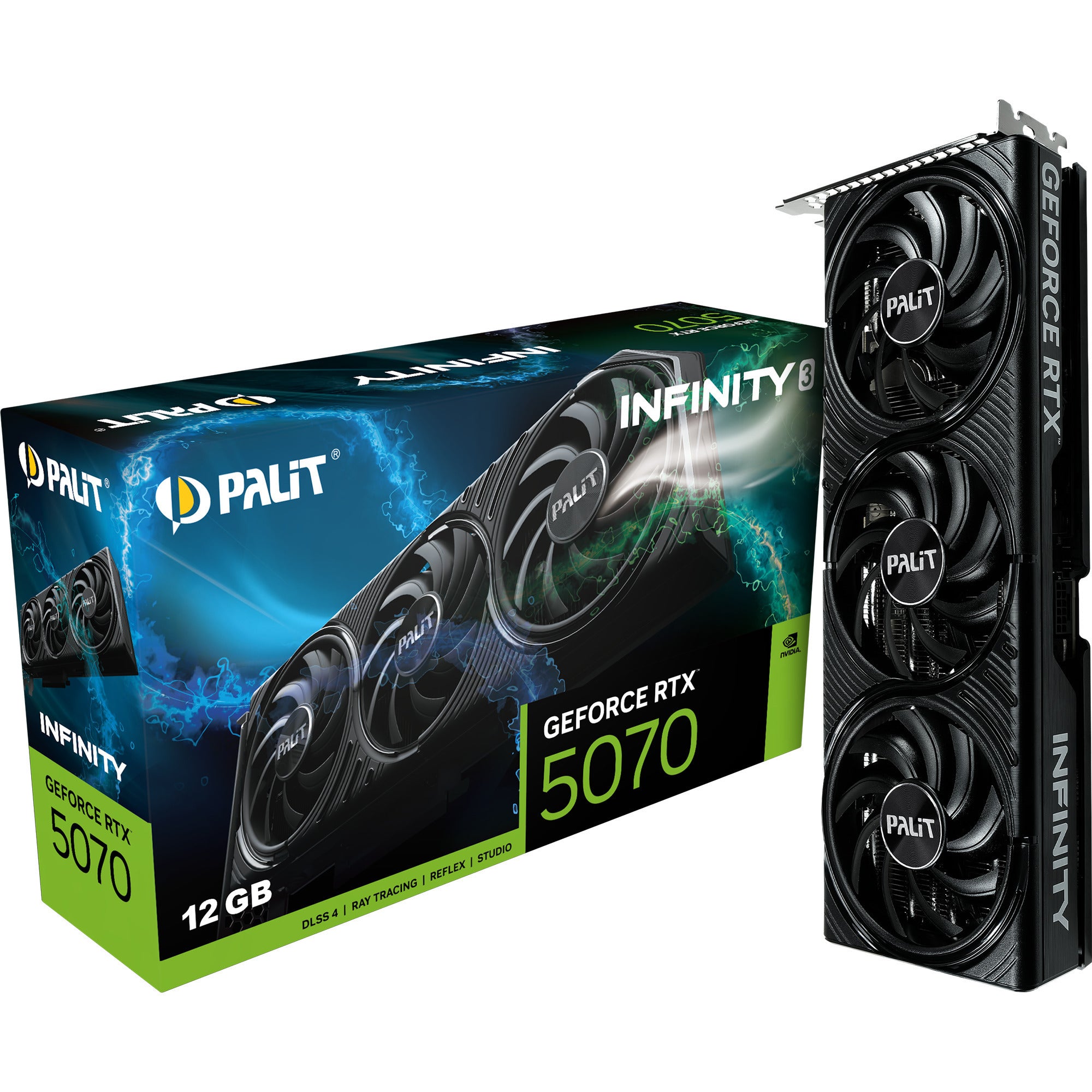 Palit geforce rtx 5070 infinity 3 grafische kaart (dlss 4, 3x displayport, 1x hdmi 2.1)