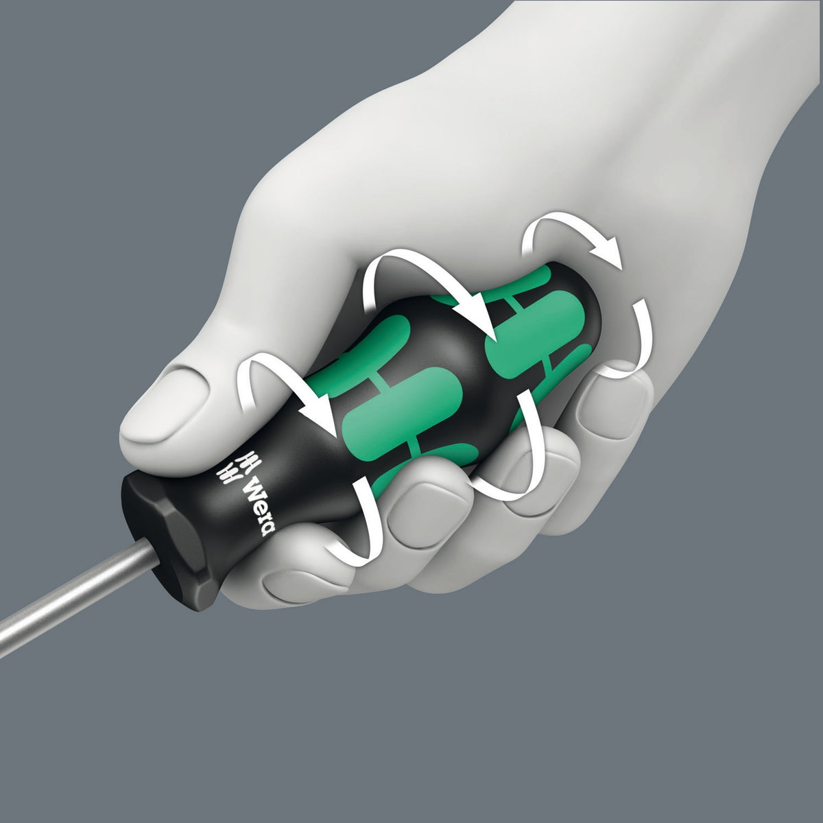 Wera schroevendraaierset 334 335 6 kraftform plus, lasertip met rek (zwart groen, 6-delig)