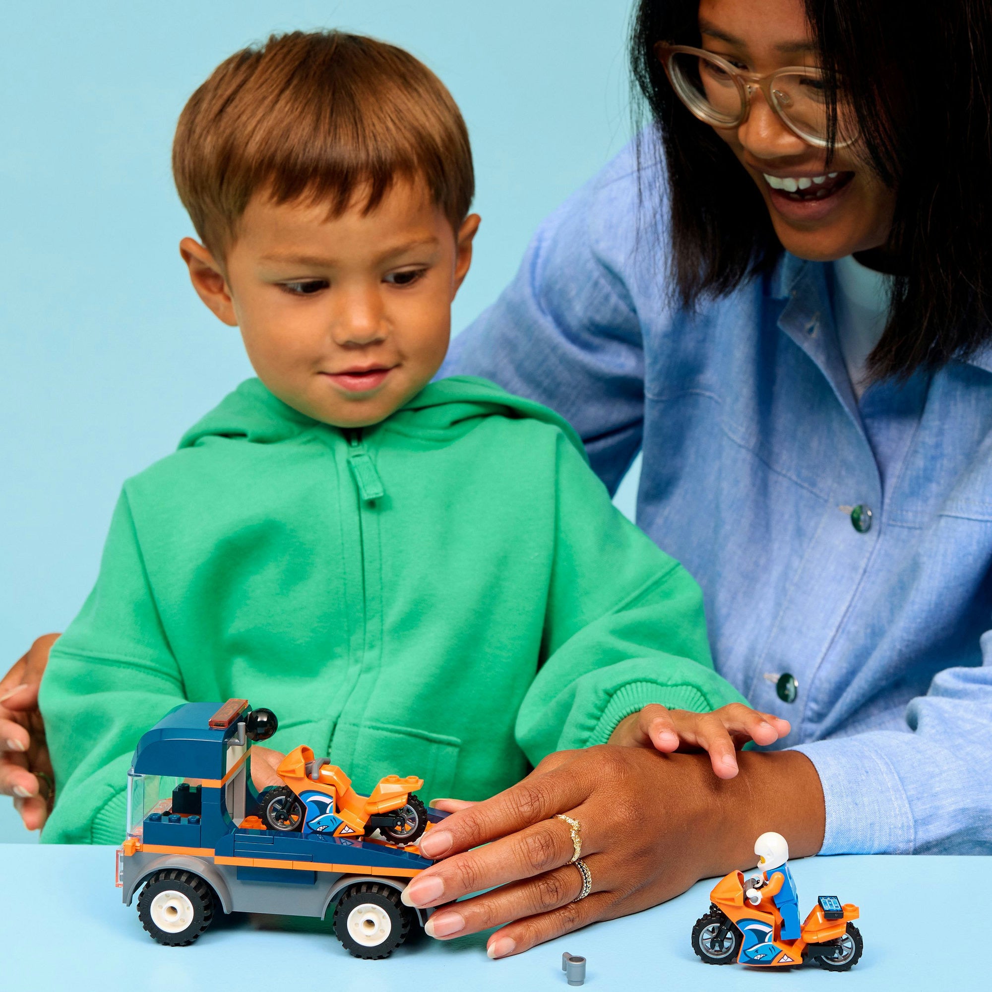 LEGO City Motorradtransporter Bauspielzeug