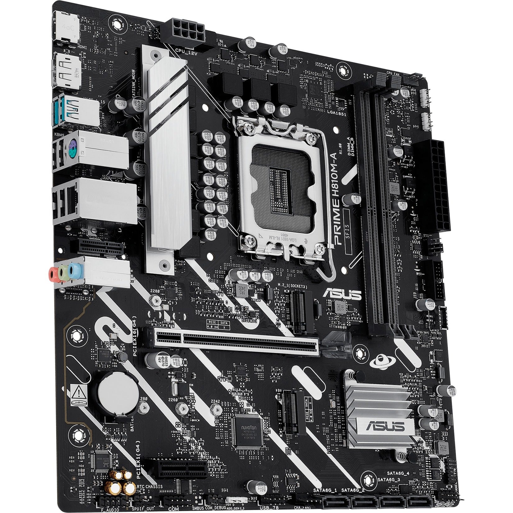 Asus prime h810m-a-csm socket 1851 moederbord (raid, gb-lan, sound, µatx)