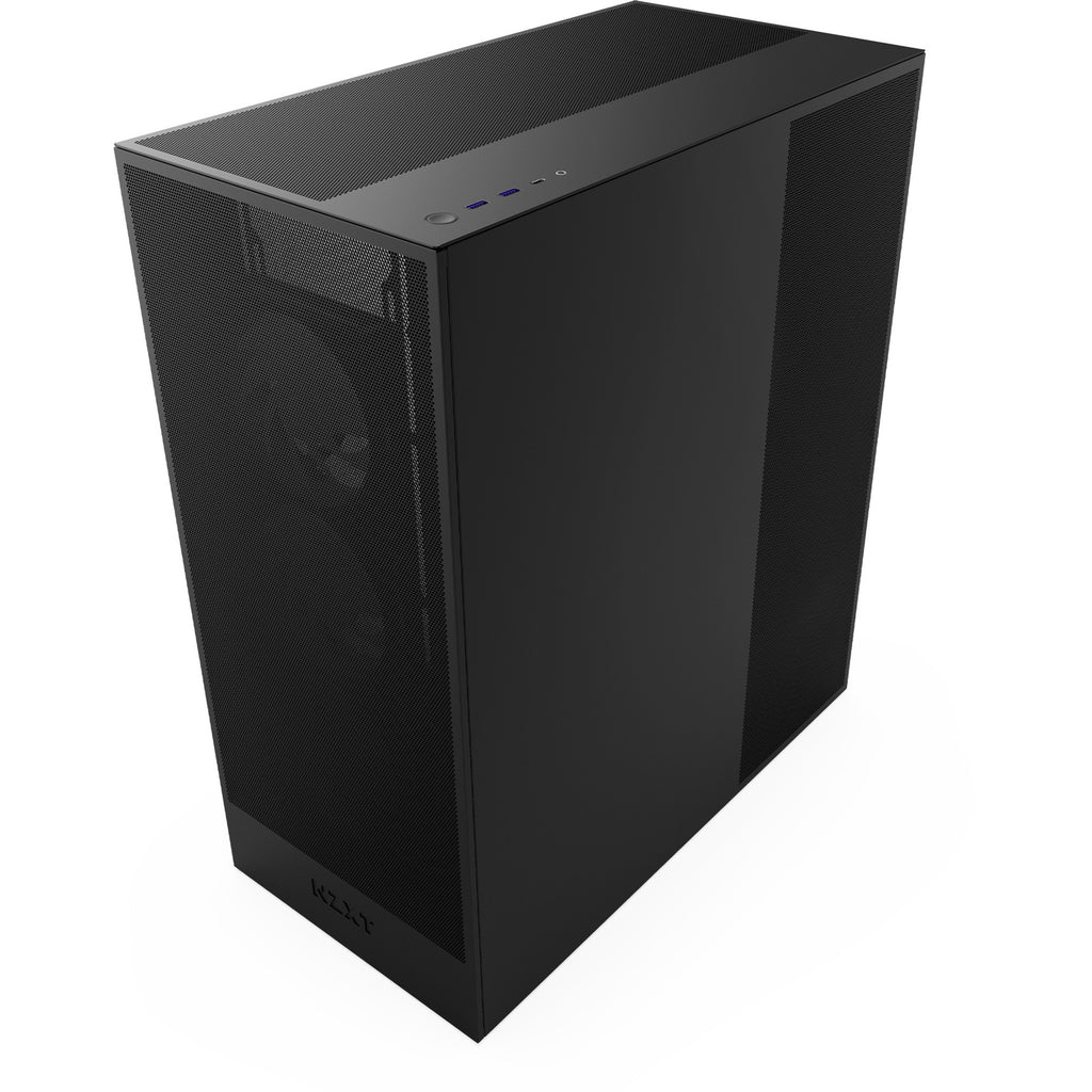 Nzxt h7 flow (2024) midi tower behuizing (zwart | 2x usb-a | 1x usb-c | tempered glass)