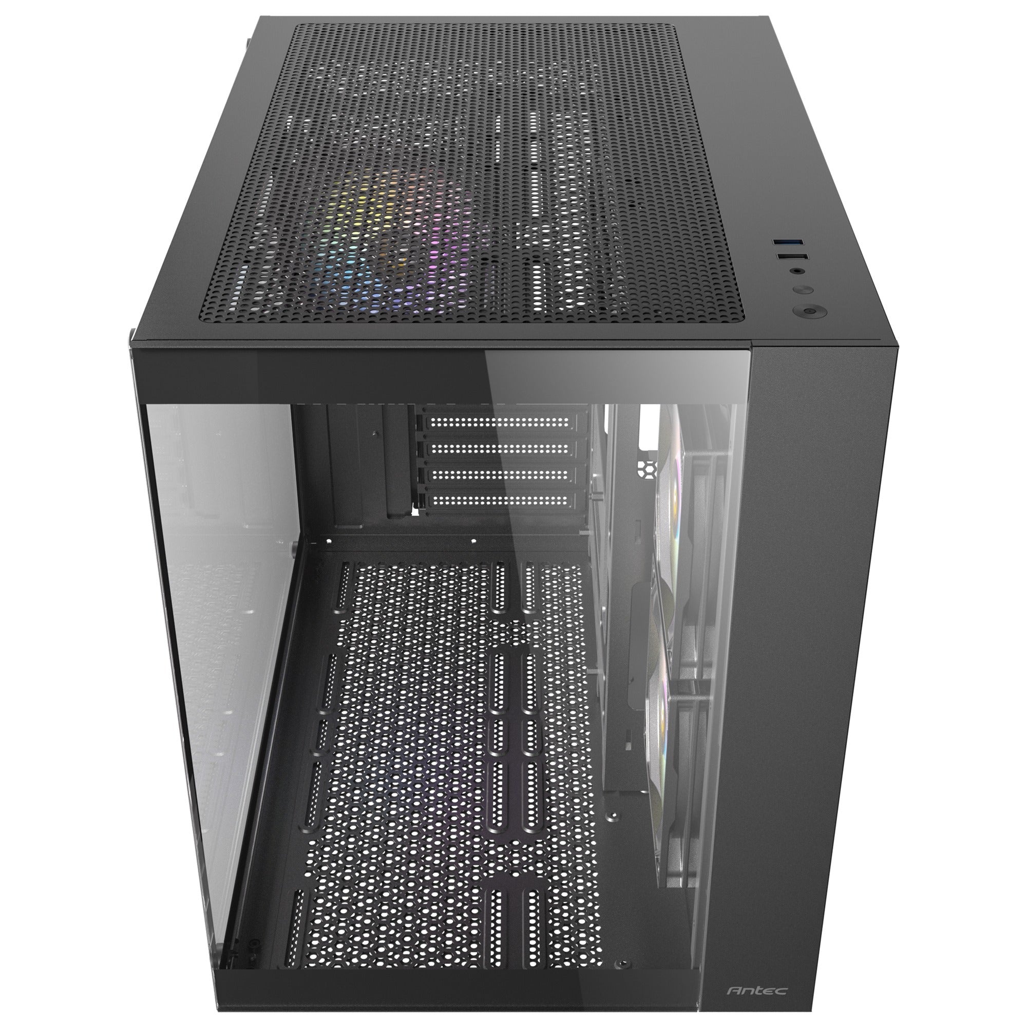 Antec cx800 argb midi tower behuizing (zwart | 2x usb-a | tempered glass)