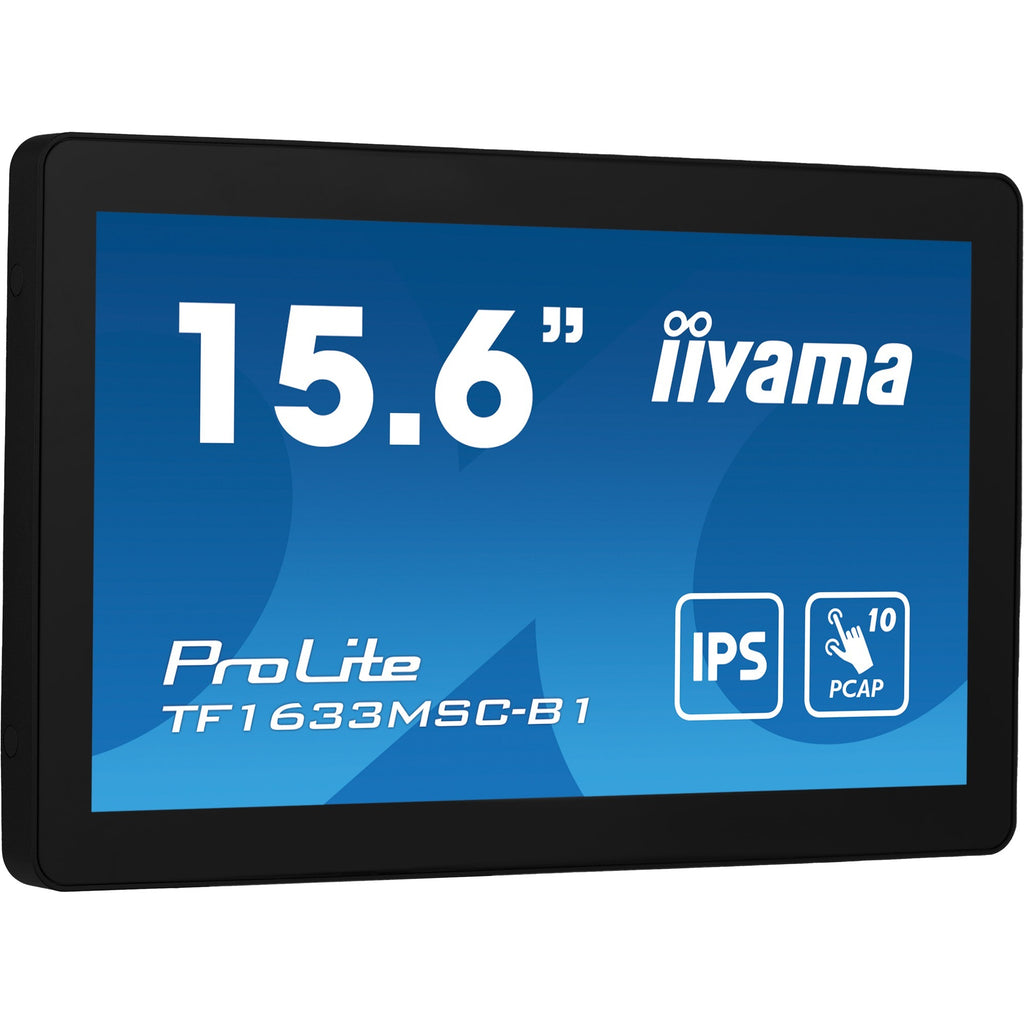 Iiyama prolite tf1633msc-b1 15.6 touchscreen monitor (zwart, 1x displayport, 1x hdmi, 2x usb-a)