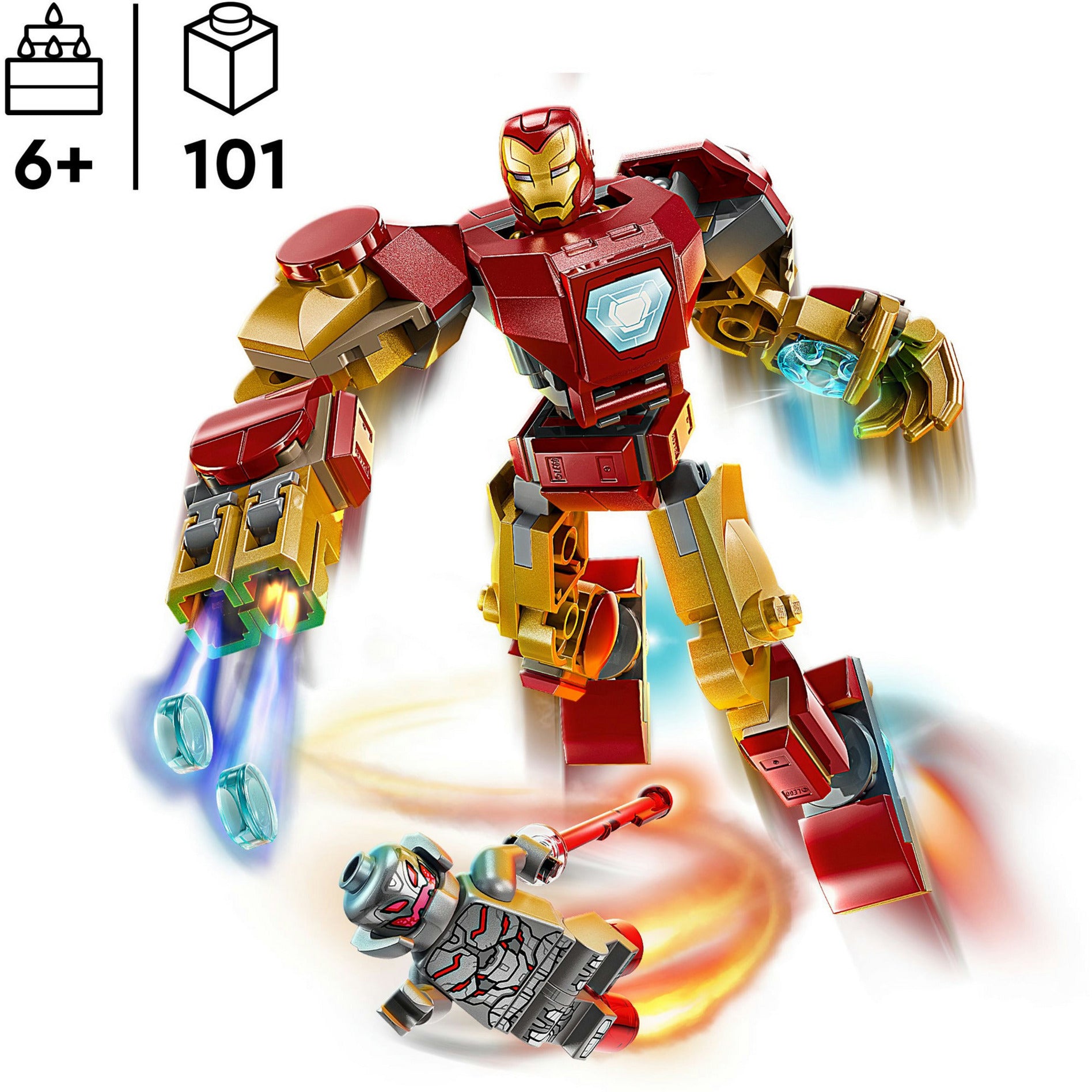 Lego marvel super heroes - iron man mecha vs. ultron constructiespeelgoed (76307)