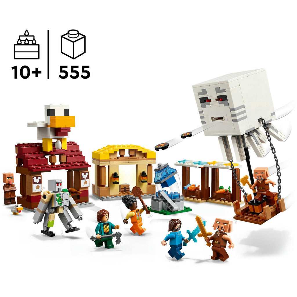 LEGO Minecraft 21273 Der Ghast-Ballonangriff auf das Dorf