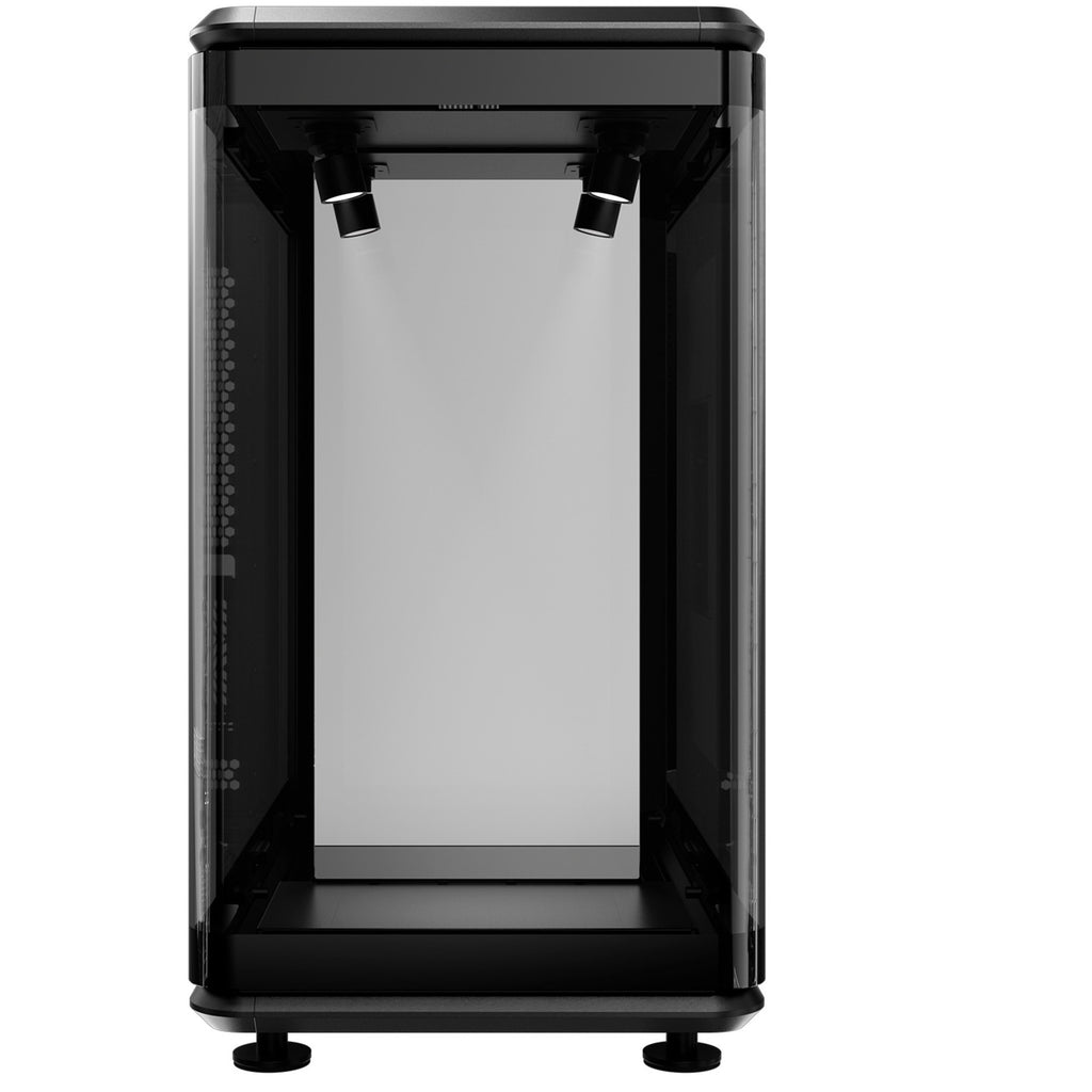Cooler master masterframe 360 panorama showcase behuizing (zwart | 2x usb-a | 1x usb-c | rgb | tempered glass)