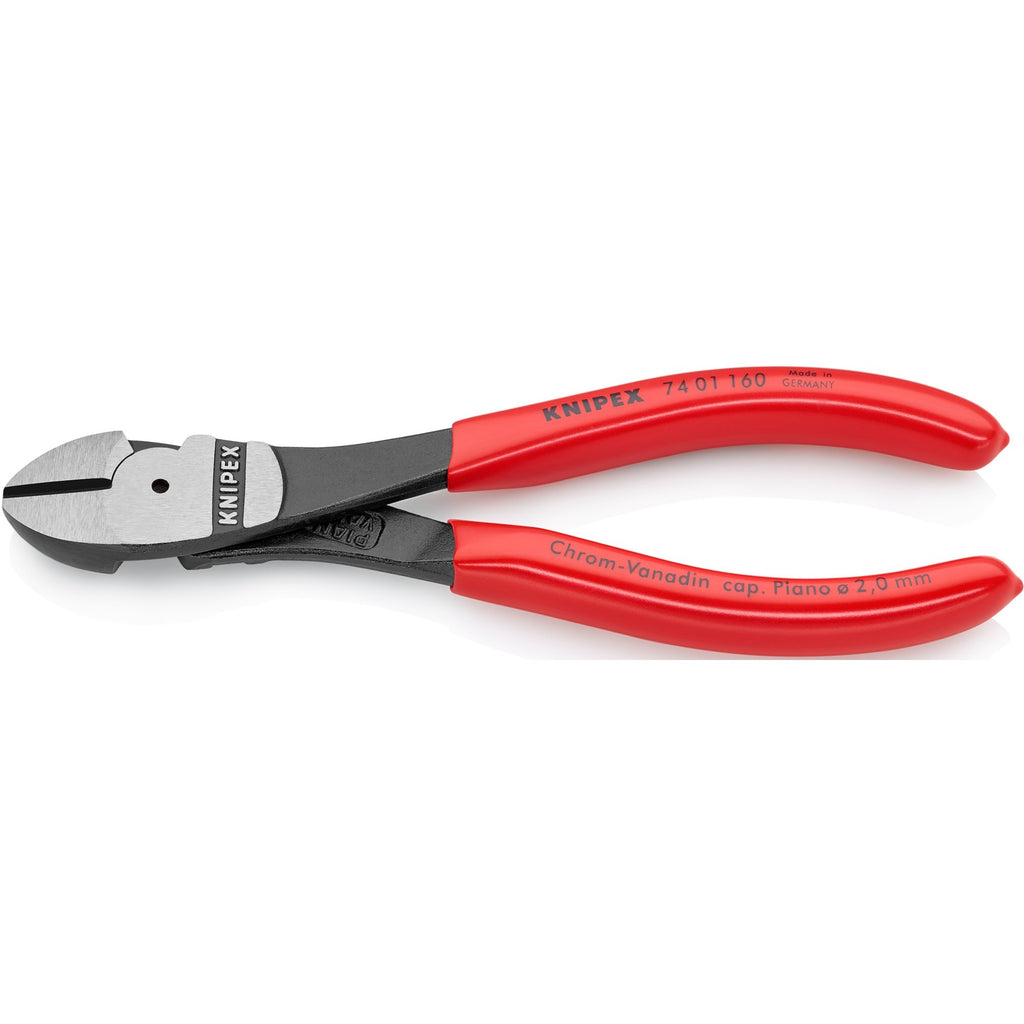 Knipex 74 01 160 kracht-zijsnijtang gepolijst kunststof 160mm