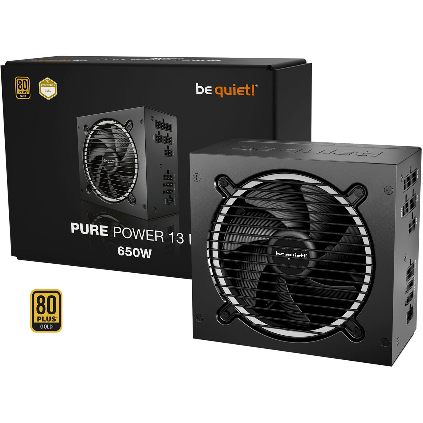 Be quiet! pure power 13 m modulaire 650 watt voeding (zwart, 1x 12v-2x6, 2x pcie)