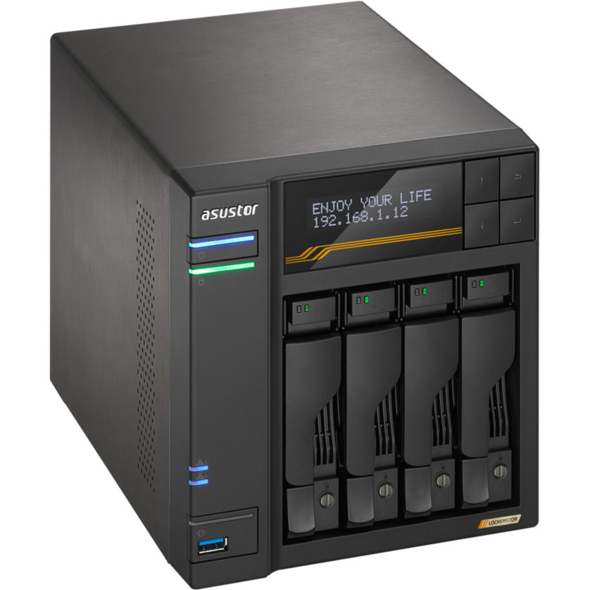 Asustor lockerstor 4 as6804t nas (zwart)