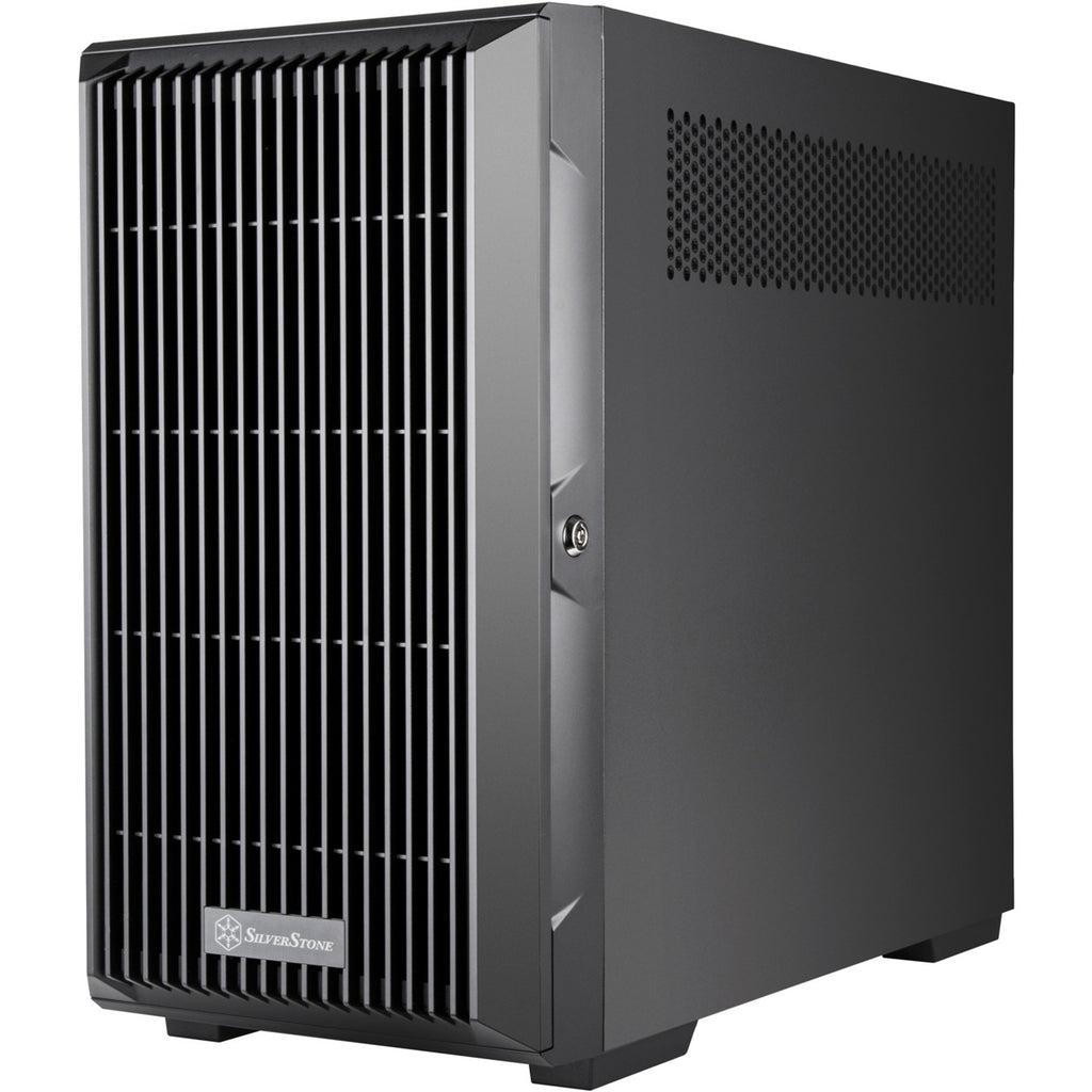 Silverstone cs382 mini tower behuizing (zwart | 2x usb-a | 1x usb-c)