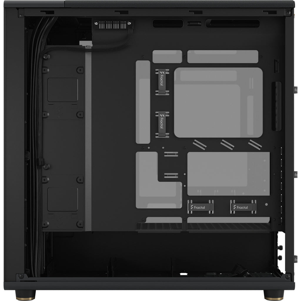 Fractal design north xl rc charcoal black tg dark midi tower behuizing (zwart houtkleur | 2x usb-a | 1x usb-c | tempered glass)