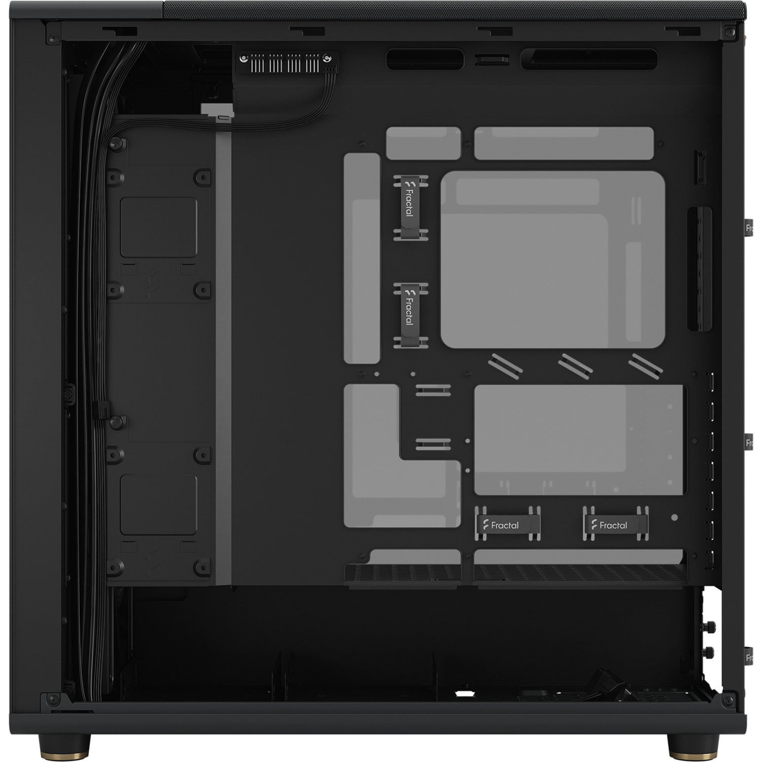Fractal design north xl rc charcoal black tg dark midi tower behuizing (zwart houtkleur | 2x usb-a | 1x usb-c | tempered glass)