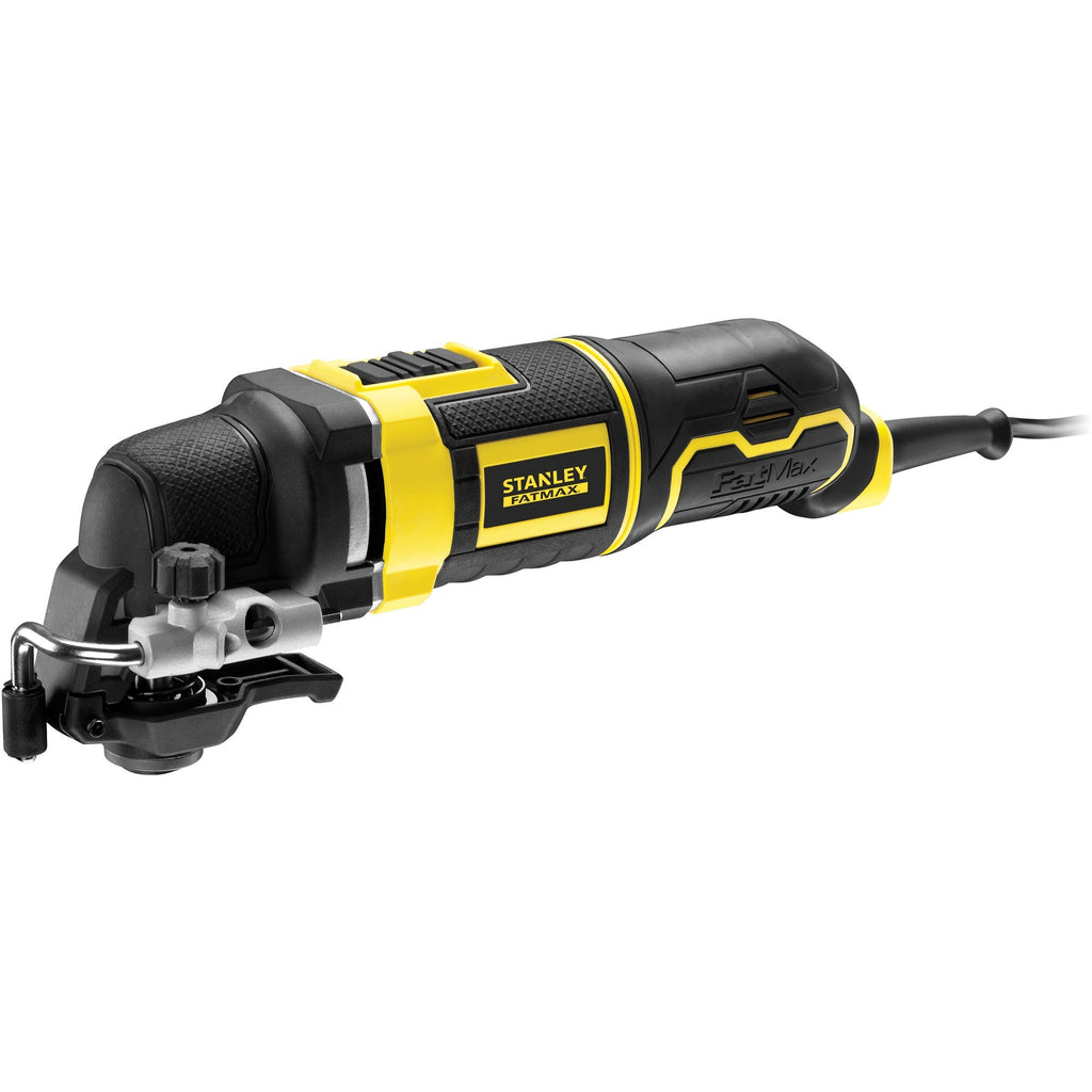 Stanley fatmax 300w oscillerende multitool multifunctioneel gereedschap (geel zwart, met koffer en 20 accessoires)