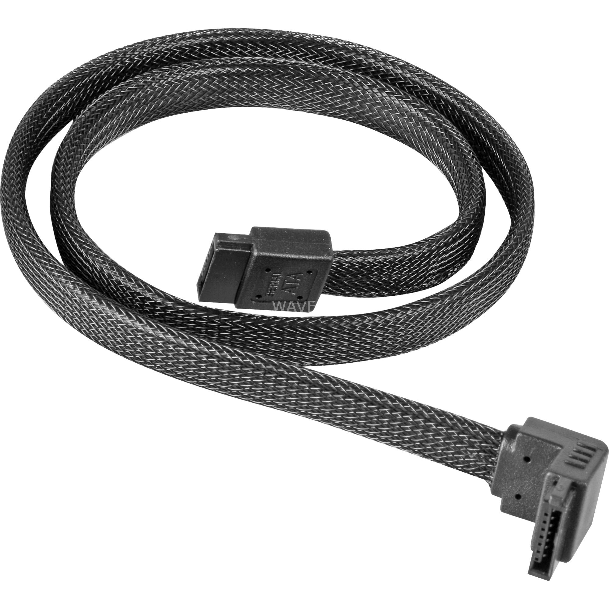Silverstone sata iii kabel 50cm (zwart, 6gb s, 90º connector, cp08)
