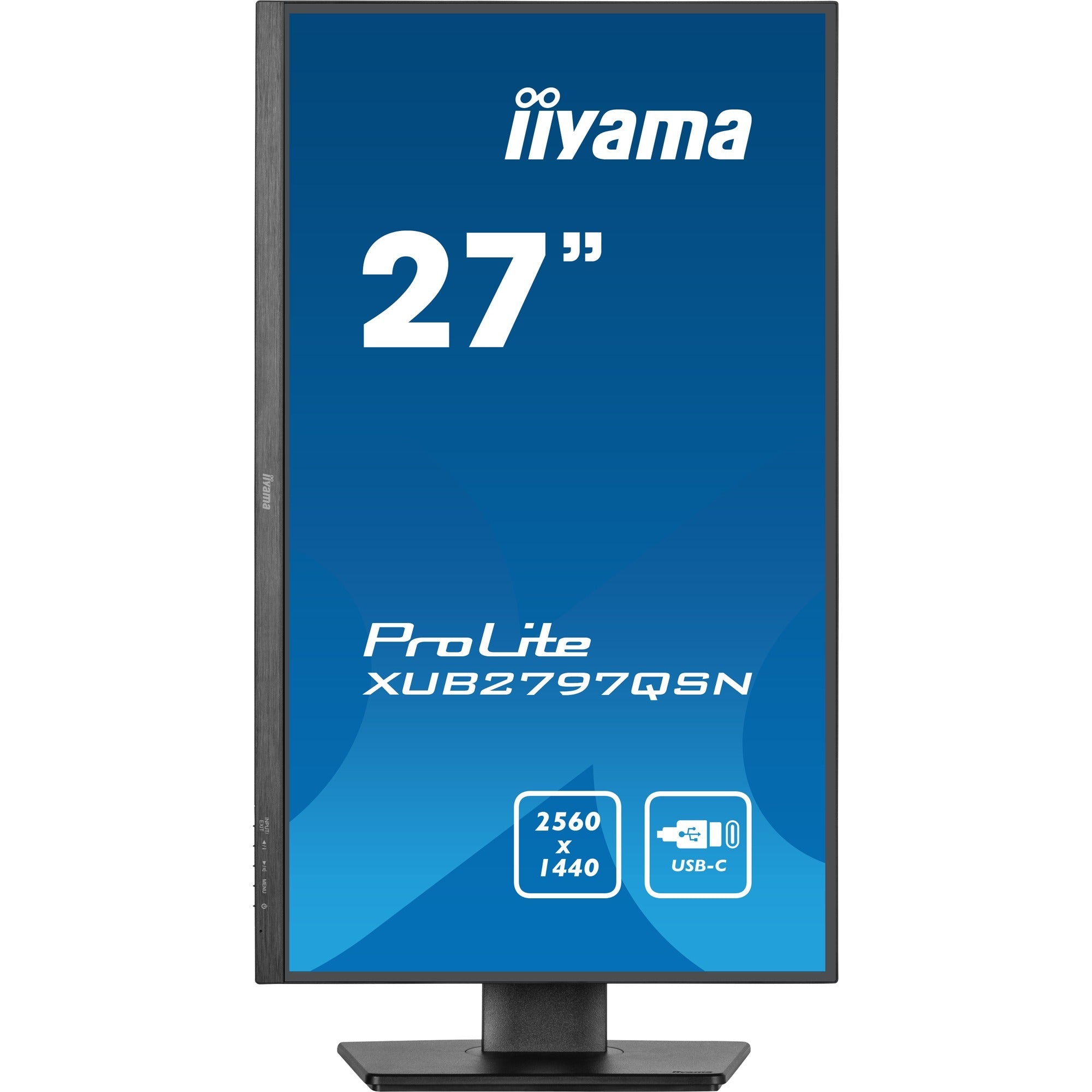 Iiyama prolite xub2797qsn-b2 27 monitor (zwart, hdmi, displayport, 4x usb-a, usb-c, rj-45)